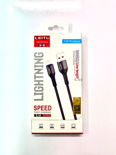 کابل شارژ کنفی لیتو LEITU LD-43 فست شارژ 3.1 آمپر 1 متری