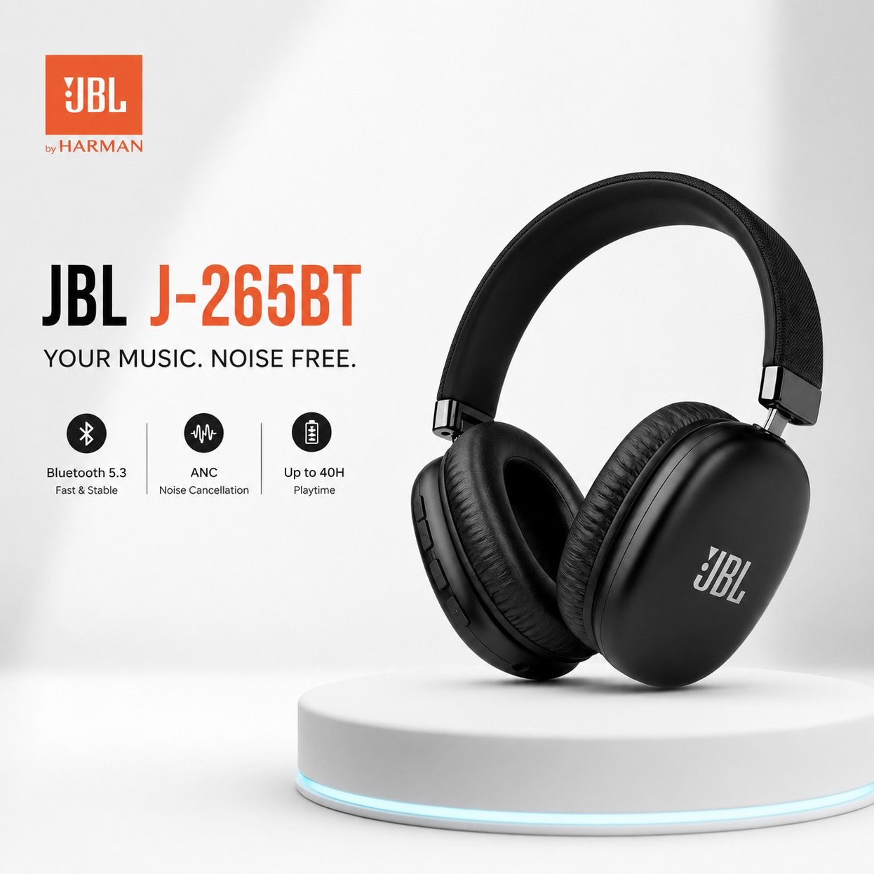 هدفون بلوتوثی JBL 265BT ANC | خرید هدفون بی‌سیم JBL با حذف نویز