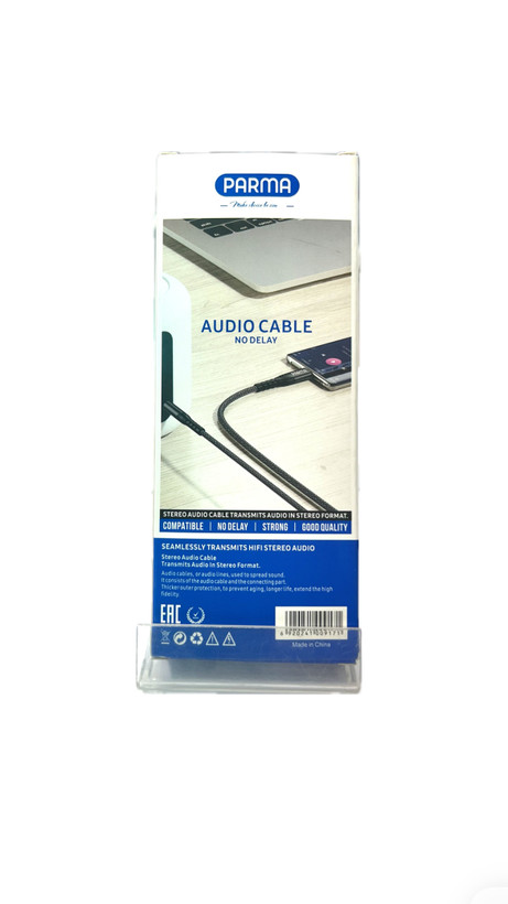 کابل تبدیل Type-C به AUX پارما مدل K90 | کابل فلزی با روکش بافتهشده