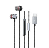 هندزفری سیمی هیسکا مدل HK-709C با رابط Type-C