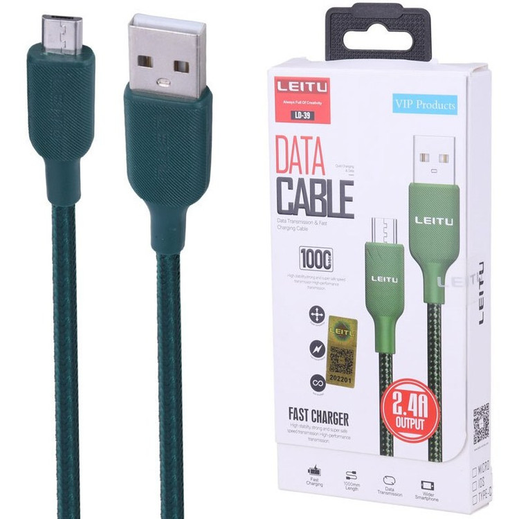 کابل تبدیل USB به Type-C لیتو (LEITU) مدل LD-39