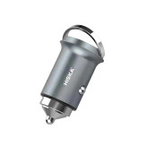 شارژر فندکی هیسکا مدل HCC-306 به همراه کابل تبدیل USB-C