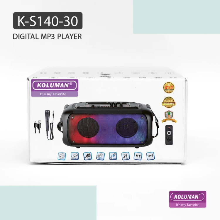 اسپیکر بلوتوثی قابل حمل کلومن مدل K-S140-30
